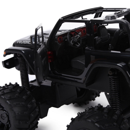 Imagine MASINA CU TELECOMANDA JEEP WRANGLER JL NEGRU CU SCARA 1 LA 14