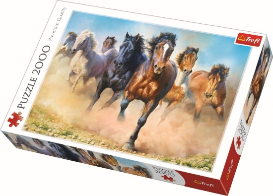 Imagine PUZZLE TREFL 2000 HERGHELIE DE CAI GALOPAND
