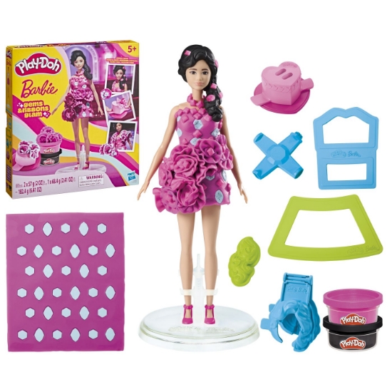 Imagine PLAY DOH BARBIE SET CREATII VESTIMENTARE PIETRE PRETIOASE SI PANGLICI
