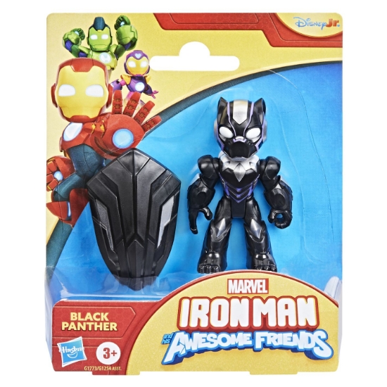Imagine MARVEL IRON MAN SI PRIETENII SAI UIMITORI FIGURINA BLACK PANTHER 7.6CM
