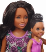 Imagine PAPUSA BARBIE MAMICA BRUNETA CU BEBELUS