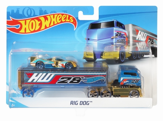 Imagine SET CAMION SI MASINA SPORT HOT WHEELS ROG DOG