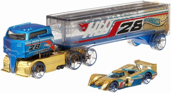 Imagine SET CAMION SI MASINA SPORT HOT WHEELS ROG DOG