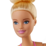 Imagine PAPUSA BARBIE BALERINA BLONDA CU COSTUM ROZ