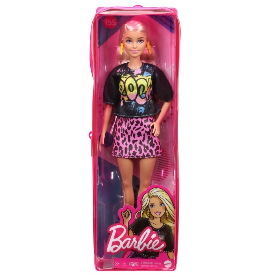 Imagine PAPUSA BARBIE FASHIONISTA BLONDA CU TINUTA DE VARA ROCK