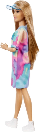 Imagine PAPUSA BARBIE FASHIONISTA CU PARUL BLOND SI ROCHITA SPORT
