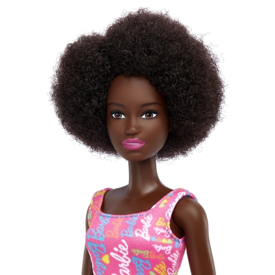 Imagine PAPUSA BARBIE CREOLA CU PAR AFRO SI CU ROCHITA ROZ