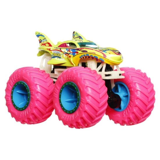 Imagine HOT WHEELS MONSTER TRUCK GLOW IN THE DARK MASINUTA SHARK WREAK SCARA 1:64