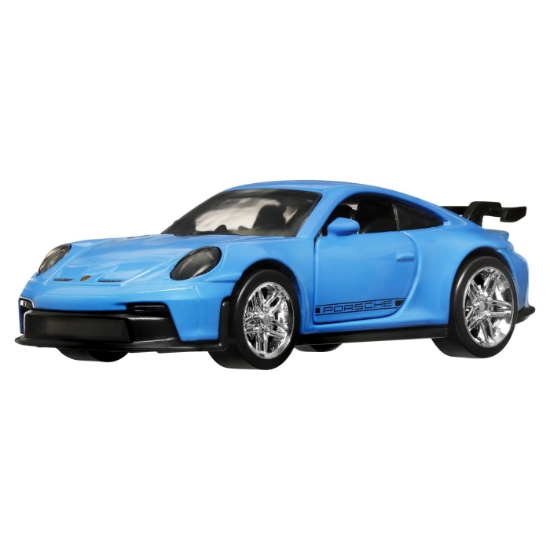 Imagine HOT WHEELS MASINUTA METALICA CU SISTEM PULL BACK PORSCHE 911 GT3 SCARA 1:43