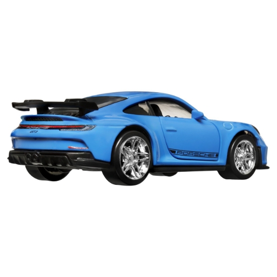 Imagine HOT WHEELS MASINUTA METALICA CU SISTEM PULL BACK PORSCHE 911 GT3 SCARA 1:43