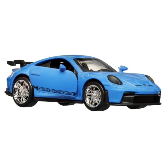 Imagine HOT WHEELS MASINUTA METALICA CU SISTEM PULL BACK PORSCHE 911 GT3 SCARA 1:43