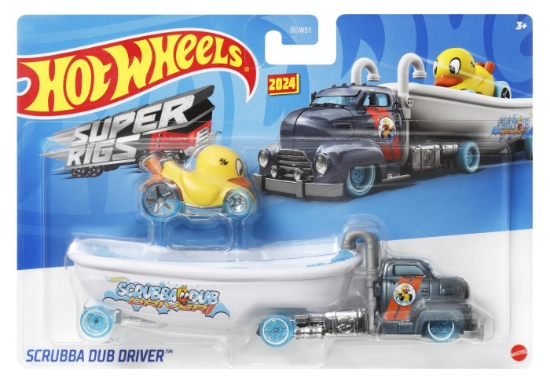 Imagine SET CAMION SI MASINA SPORT HOT WHEELS SCRUBBA DUB DRIVER