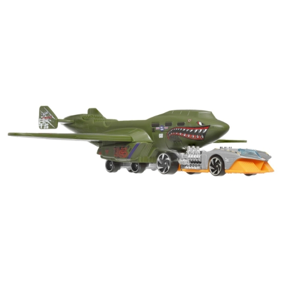 Imagine SET AVION SI MASINA HOT WHEELS SUPER RIGS TURBOLENCE TUG 