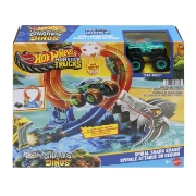 Imagine HOT WHEELS MONSTER TRUCKS PISTA SPIRALA IZBIREA RECHINULUI CU 1 MASINUTA MEGA WREX INCLUSA 