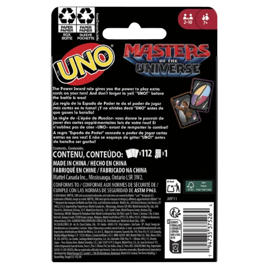 Imagine JOC DE CARTI UNO MASTERS OF THE UNIVERSE IN LIMBA ENGLEZA 