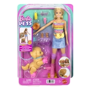 Imagine BARBIE PETS SET PAPUSA BARBIE CU PATINE CU ROTILE CATEL SI ACCESORII
