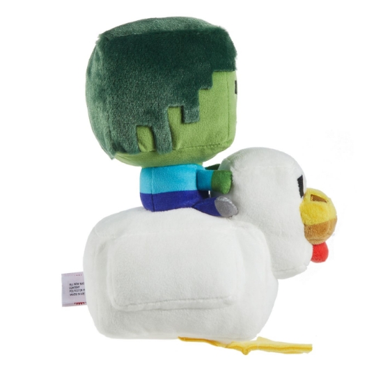 Imagine MINECRAFT FIGURINA DE PLUS CHICKEN JOCKEY 20CM