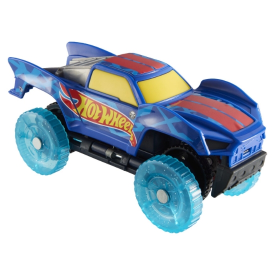 Imagine HOT WHEELS LETS RACE ACTIVATE MASINUTA BAJA JUMP TRUCK SCARA 1 LA 32