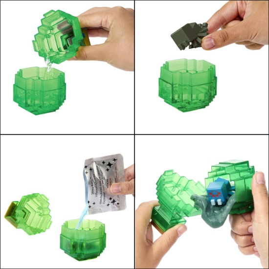 Imagine MINECRAFT MINI MODE SET EXPLORARE MINIERA PREPARAREA POTIUNILOR VERDE 