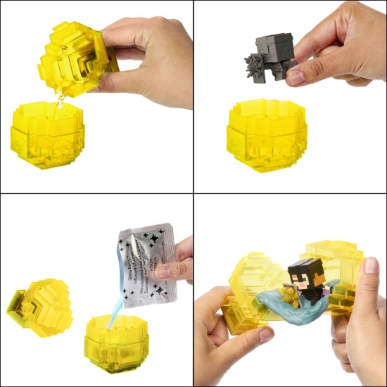 Imagine MINECRAFT MINI MODE SET EXPLORARE MINIERA PREPARAREA POTIUNILOR GALBEN