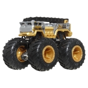 Imagine HOT WHEELS MONSTER TRUCK SI MASINUTA METALICA 5 ALARM AURIU