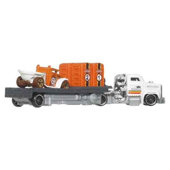 Imagine SET CAMION SI MASINA HOT WHEELS SUPER RIGS HEAVY DOODY DUMPER