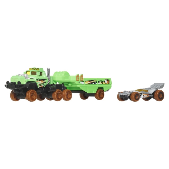 Imagine SET CAMION SI MASINA SPORT HOT WHEELS HAULIN HORSEPOWER
