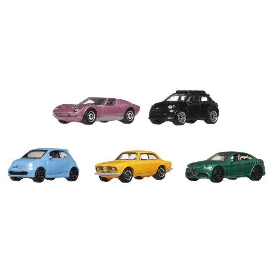 Imagine MATCHBOX SET 5 MASINUTE METALICE ITALIAN ROADS SCARA 1 LA 64 