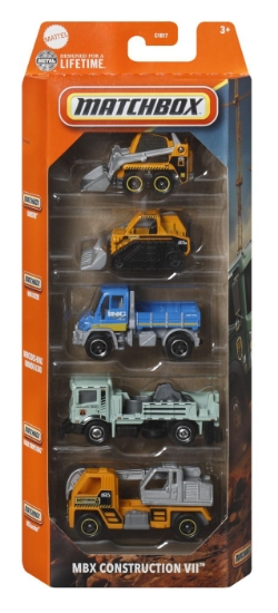 Imagine MATCHBOX SET 5 MASINUTE METALICE MBX CONSTRUCTION VII SCARA 1 LA 64 