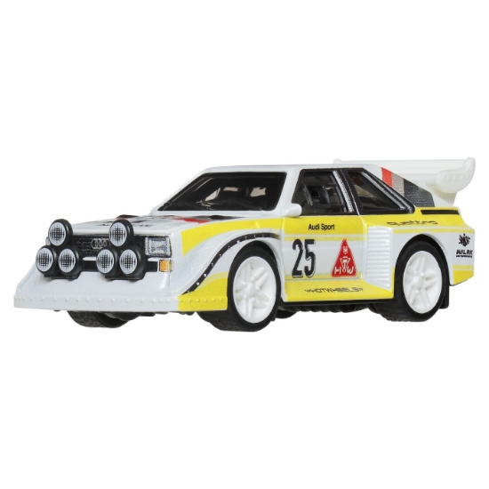 Imagine HOT WHEELS MASINUTA METALICA CU SISTEM PULL BACK AUDI SPORT QUATTRO S1 E2 HW TORQUE SCARA 1 LA 43 