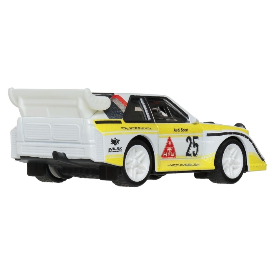 Imagine HOT WHEELS MASINUTA METALICA CU SISTEM PULL BACK AUDI SPORT QUATTRO S1 E2 HW TORQUE SCARA 1 LA 43 