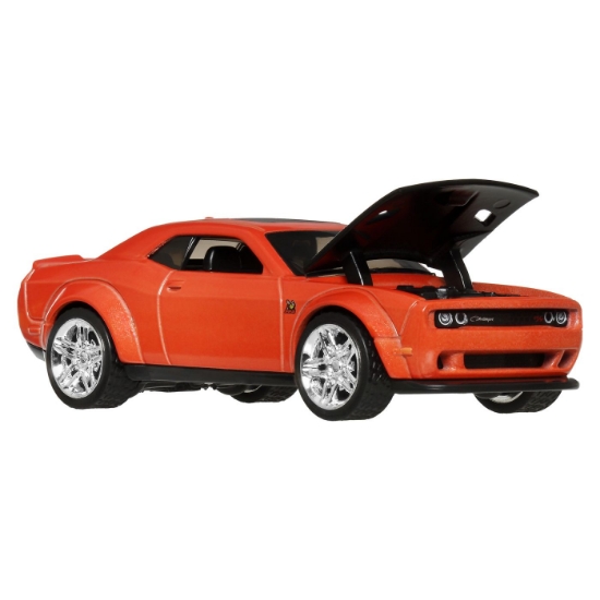 Imagine HOT WHEELS MASINUTA METALICA CU SISTEM PULL BACK DODGE CHALLENGER R/T SCAT PACK FACTORY FRESH SCARA 1 LA 43 