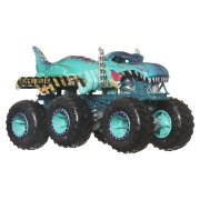 Imagine HOT WHEELS MONSTER TRUCK BIG RIGS MASINUTA METALICA CU 6 ROTI MEGA-WREX TURCOAZ SCARA 1 LA 64