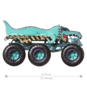 Imagine HOT WHEELS MONSTER TRUCK BIG RIGS MASINUTA METALICA CU 6 ROTI MEGA-WREX TURCOAZ SCARA 1 LA 64