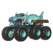 Imagine HOT WHEELS MONSTER TRUCK BIG RIGS MASINUTA METALICA CU 6 ROTI MEGA-WREX TURCOAZ SCARA 1 LA 64