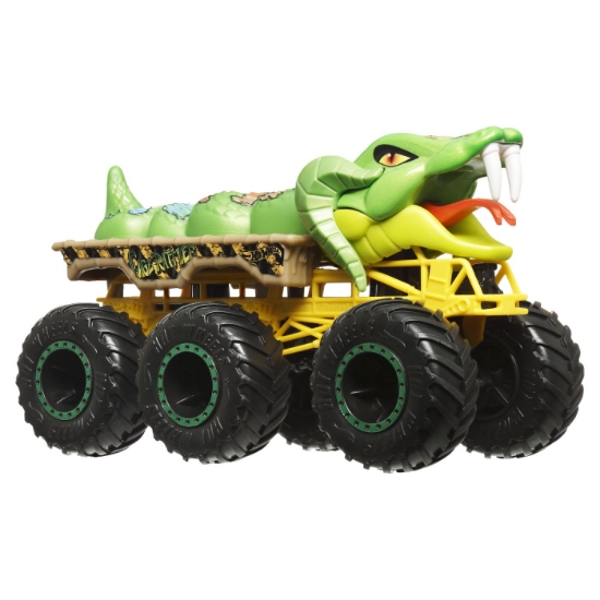 Imagine HOT WHEELS MONSTER TRUCK BIG RIGS MASINUTA METALICA CU 6 ROTI CAGE RATTLER SCARA 1 LA 64