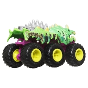 Imagine HOT WHEELS MONSTER TRUCK BIG RIGS MASINUTA METALICA CU 6 ROTI SKELESAURUS SCARA 1 LA 64