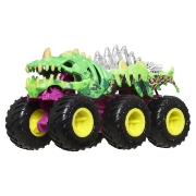 Imagine HOT WHEELS MONSTER TRUCK BIG RIGS MASINUTA METALICA CU 6 ROTI SKELESAURUS SCARA 1 LA 64
