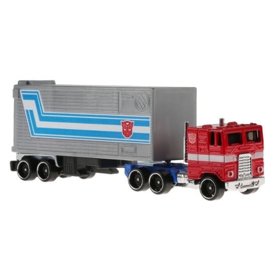 Imagine HOT WHEELS TRACK FLEET CAMION FLOTA TRANSFORMERS OPTIMUS PRIME SCARA 1 LA 64