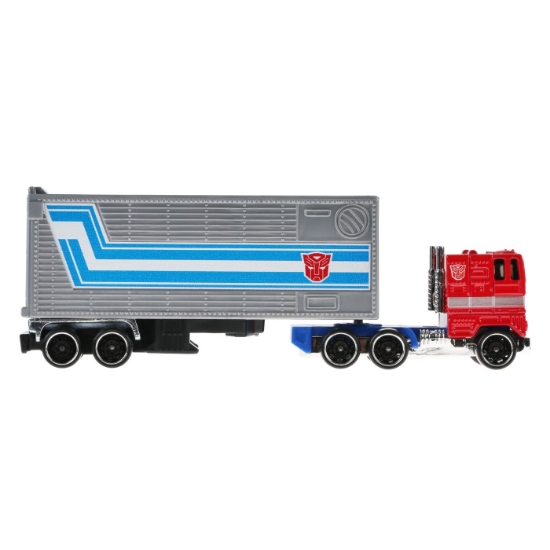 Imagine HOT WHEELS TRACK FLEET CAMION FLOTA TRANSFORMERS OPTIMUS PRIME SCARA 1 LA 64