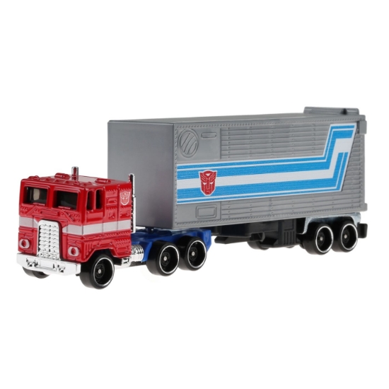 Imagine HOT WHEELS TRACK FLEET CAMION FLOTA TRANSFORMERS OPTIMUS PRIME SCARA 1 LA 64