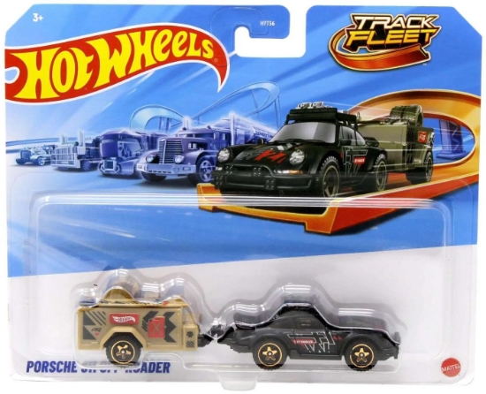 Imagine HOT WHEELS TRACK FLEET MASINUTA FLOTA PORSCHE 911 OFF ROADER NEGRU SCARA 1 LA 64