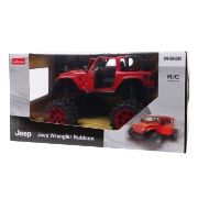 Imagine MASINA CU TELECOMANDA JEEP WRANGLER JL ROSU CU SCARA 1 LA 14