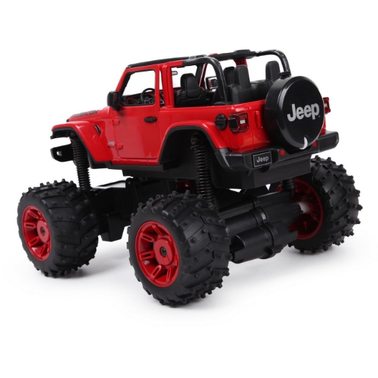 Imagine MASINA CU TELECOMANDA JEEP WRANGLER JL ROSU CU SCARA 1 LA 14