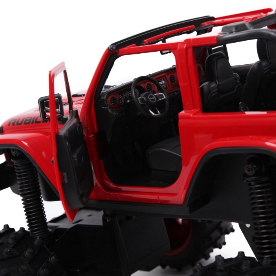 Imagine MASINA CU TELECOMANDA JEEP WRANGLER JL ROSU CU SCARA 1 LA 14