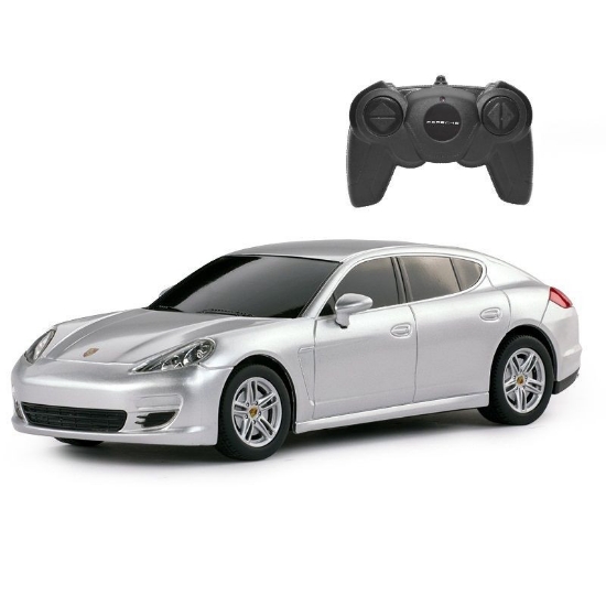 Imagine MASINA CU TELECOMANDA PORSCHE PANAMERA ARGINTIU CU SCARA 1 LA 24