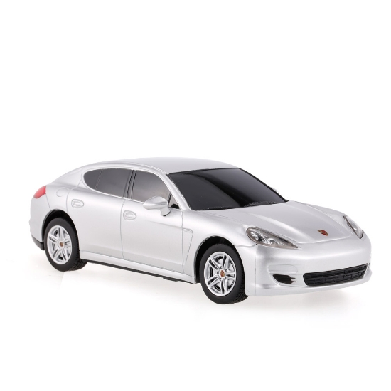 Imagine MASINA CU TELECOMANDA PORSCHE PANAMERA ARGINTIU CU SCARA 1 LA 24
