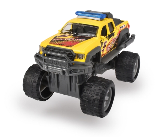 Imagine MASINA DE TEREN GALBENA DIN METAL RALLY MONSTER 15CM