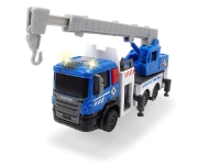 Imagine DICKIE TOYS CITY WORKER  VEHICUL DE CONSTRUCTII CU LUMINI SI SUNETE MACARA ALBASTRA 17CM
