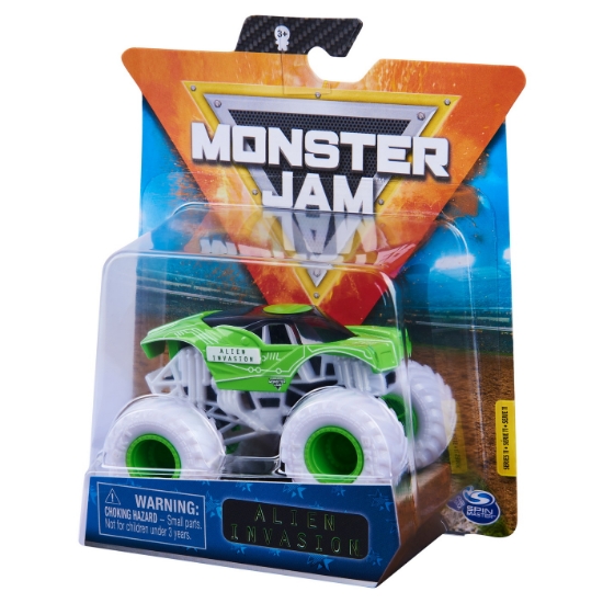 Imagine MONSTER JAM MASINUTA METALICA ALIEN INVASION SCARA 1 LA 64
